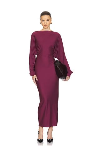 Vestido matte jersey open back en color burgundy talla L en - Burgundy. Talla L (también en M, S) - Helsa - Modalova