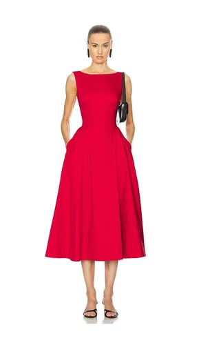 Stretch Cotton Sateen Midi Dress in . - size S (also in XS) - Helsa - Modalova