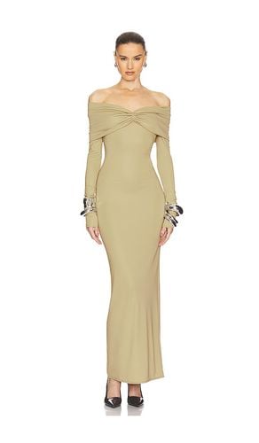 Matte Jersey Off Shoulder Maxi Dress in . Taglia S - Helsa - Modalova