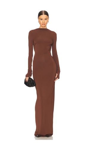 Jersey Backless Maxi Dress in Chocolate. - size L (also in M, S, XL, XS) - Helsa - Modalova