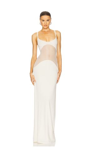 Sheer Knit Curve Maxi Dress in Cream. - size L (also in M, S, XL) - Helsa - Modalova