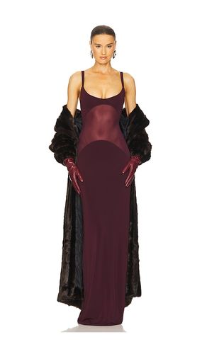 Sheer Knit Curve Maxi Dress in Wine. - size L (also in M, XL) - Helsa - Modalova