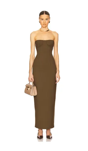 The Linear Suiting Dress in Olive. - size L (also in M, S, XL, XS) - Helsa - Modalova