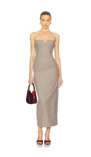 The Tweed Marilyn Dress in Taupe. - size L (also in M, S, XL, XS) - Helsa - Modalova