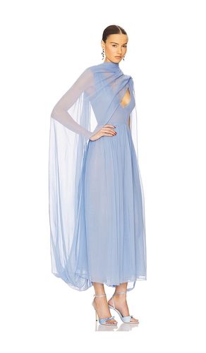 The Sabine Dress in Silk Chiffon in Blue. - size L (also in M, S, XS, XXS) - Helsa - Modalova