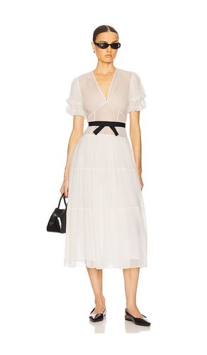 The Sasha Dress in Silk Chiffon in White. - size L (also in M, S, XL, XS, XXS) - Helsa - Modalova