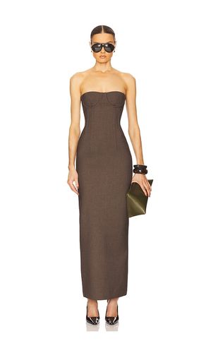 The Linear Suiting Dress in Brown. - size L (also in M, S, XL, XS) - Helsa - Modalova