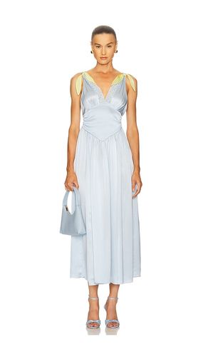 The Silk Celeste Dress in Baby Blue. - size L (also in M, S, XL) - Helsa - Modalova