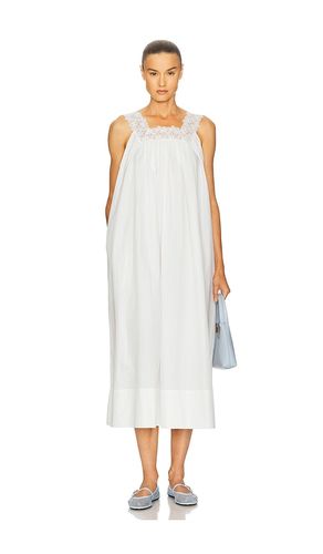 Midi Dress With Lace in Tech Poplin in . - size L (also in M, S, XL, XS) - Helsa - Modalova