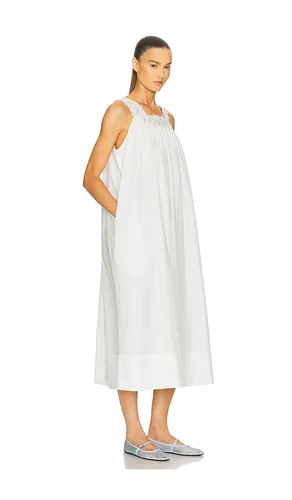 Midi Dress With Lace in Tech Poplin in . Size S. Also in M, L, XL - Helsa - Modalova