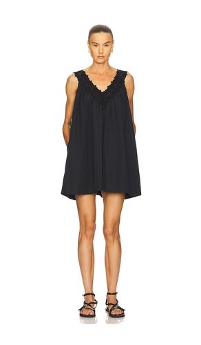 Mini Dress With Lace in Tech Poplin in . - size L (also in M, S, XL) - Helsa - Modalova