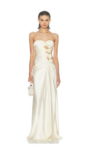 The Silk Faye Dress in Ivory. - size L (also in M, S, XL, XS, XXS) - Helsa - Modalova