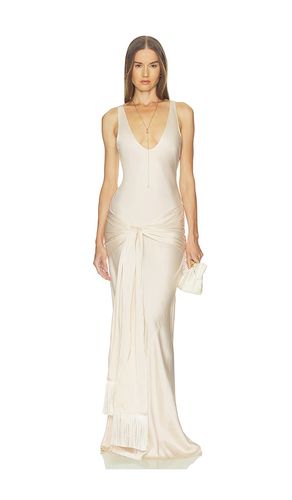 KLEID MIT BINDEBAND UND FRANSEN SATIN in . Größe L. Also in M, S, XL, XS, XXS - Helsa - Modalova