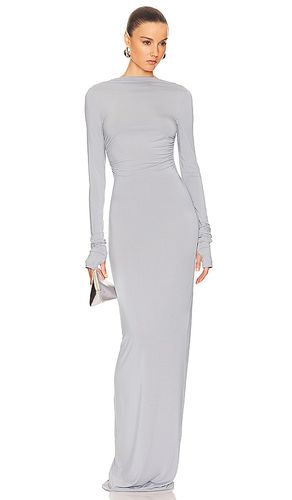 Jersey Backless Maxi Dress in Grey. - size L (also in M, S, XL, XS) - Helsa - Modalova