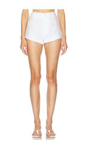 Washed Linen Micro Short in White. - size L (also in M, S, XL) - Helsa - Modalova