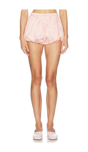 Sateen Puff Shorts in Rose. - size M (also in S, XL, XS) - Helsa - Modalova