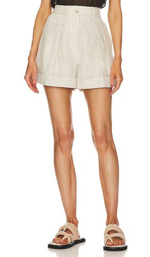 Linen Rolled Short in Neutral. - size L (also in M, S, XL, XS) - Helsa - Modalova