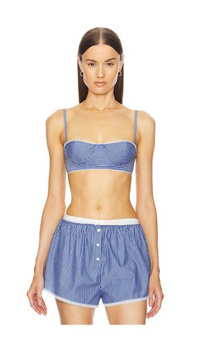 Pinstripe Poplin Bra in Blue. - size L (also in M, S, XL, XS, XXS) - Helsa - Modalova