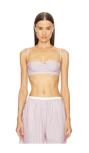 Wide Stripe Poplin Bra in Mauve. - size L (also in M, S, XL, XXS) - Helsa - Modalova