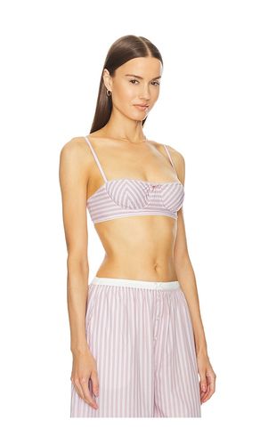 Wide Stripe Poplin Bra in Mauve. - size M (also in S) - Helsa - Modalova