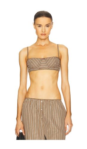 Pinstripe Poplin Bra in . - size L (also in M, S, XL, XS, XXS) - Helsa - Modalova