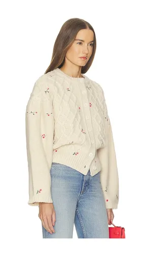 Jeanette Embroidered Merino Cardigan in . - size M (also in S, XL, XS) - Helsa - Modalova