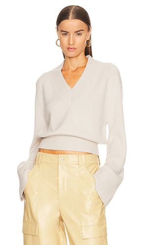 Talena V Neck Sweater in Neutral. - size S (also in L, M, XL, XS) - Helsa - Modalova