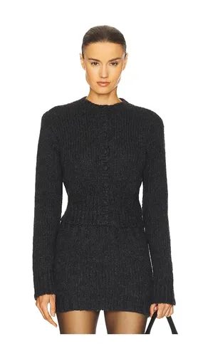Annabelle Cardigan in Charcoal. - size L (also in M, S) - Helsa - Modalova