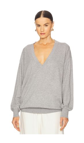 Quintana Oversized V Neck Sweater in Grey. - size L (also in M, S, XS) - Helsa - Modalova