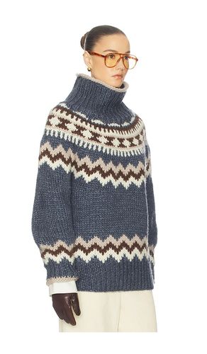 Asta Fairisle Sweater in Blue. - size S (also in XS, M, L) - Helsa - Modalova