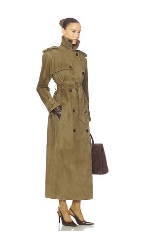 Suede Trench Coat in . Size S. Also in XS - Helsa - Modalova