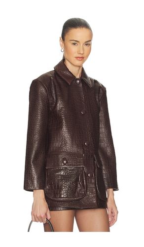 Schoolyard Jacket in Leather With Croc Emboss in . Size L. Also in M, S - Helsa - Modalova