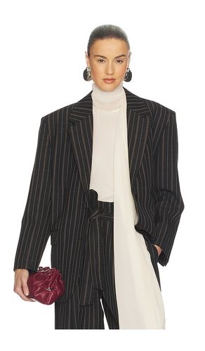 Stripe Twill Boyfriend Blazer in Charcoal. - size M (also in S, XS, XXS) - Helsa - Modalova