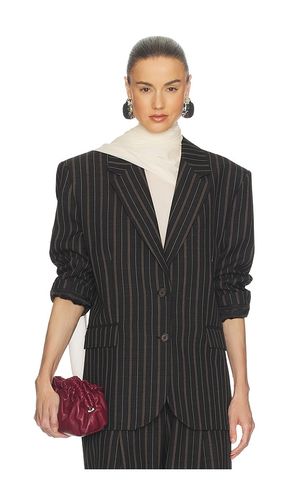 Stripe Twill Boyfriend Blazer in Charcoal. - size M (also in S, XS, XXS) - Helsa - Modalova