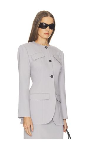 Wool Blend Suiting Jacket With Bows in Grey. - size S (also in XXS) - Helsa - Modalova