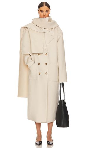 Oversized Coat With Detachable Scarf in . - size L/XL (also in S/M) - Helsa - Modalova