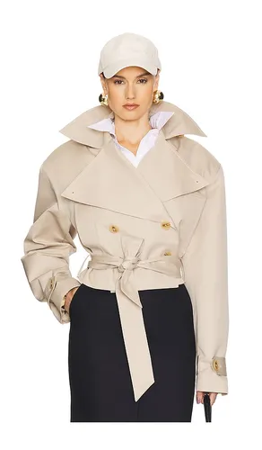 Oversized Cropped Trench in . Taglia L. Also in M, S, XL - Helsa - Modalova