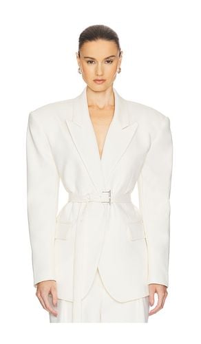 The Belted Blazer in White. - size L (also in M, XL) - Helsa - Modalova