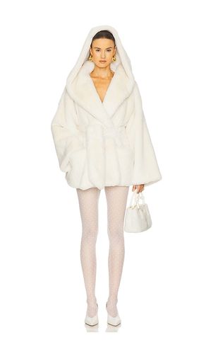 The Hooded Faux Fur Coat in . - size L (also in M, S, XL) - Helsa - Modalova