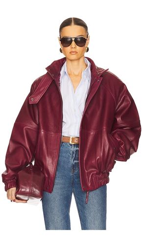 The Oversized Leather Bomber in . Size S. Also in XS - Helsa - Modalova