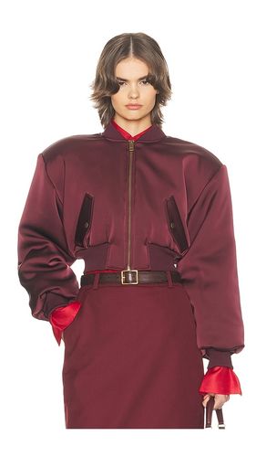 The Satin Puff Bomber in Purple. - size L (also in M, S, XL, XS, XXS) - Helsa - Modalova