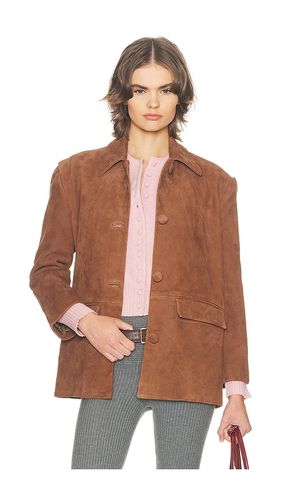 The Schoolhouse Jacket in Suede in Tan. - size L (also in M, S, XL, XS, XXS) - Helsa - Modalova