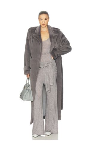 Faux Fur Long Trench in Grey. - size S (also in XS) - Helsa - Modalova
