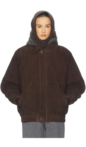The Oversized Suede Bomber in . Size M. Also in S - Helsa - Modalova