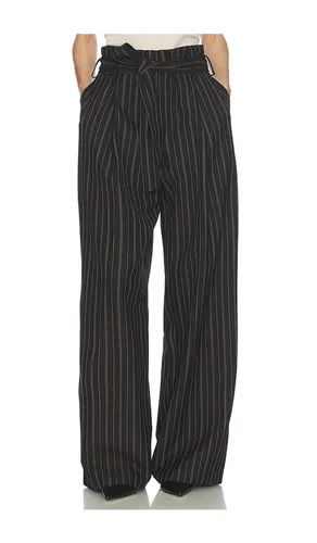 Stripe Twill Super Baggy Pants in Charcoal. - size M (also in S, XS) - Helsa - Modalova
