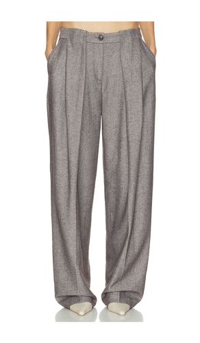 Italian Herringbone Tomboy Trouser in Grey. - size L (also in M, S, XL, XS, XXS) - Helsa - Modalova