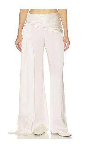 Satin Pants With Tie And Fringe in . Size L. Also in M, S, XS, XXS - Helsa - Modalova