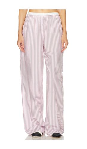 Wide Stripe Poplin House Pants in Mauve. - size L (also in XL) - Helsa - Modalova