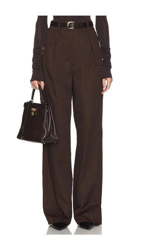 Paperbag Pant in Chocolate. - size L (also in M, S) - Helsa - Modalova