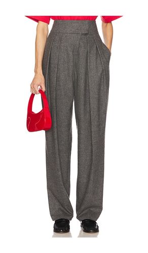 The Tweed High Waisted Pleated Trouser in Charcoal. - size M (also in S, XXS) - Helsa - Modalova